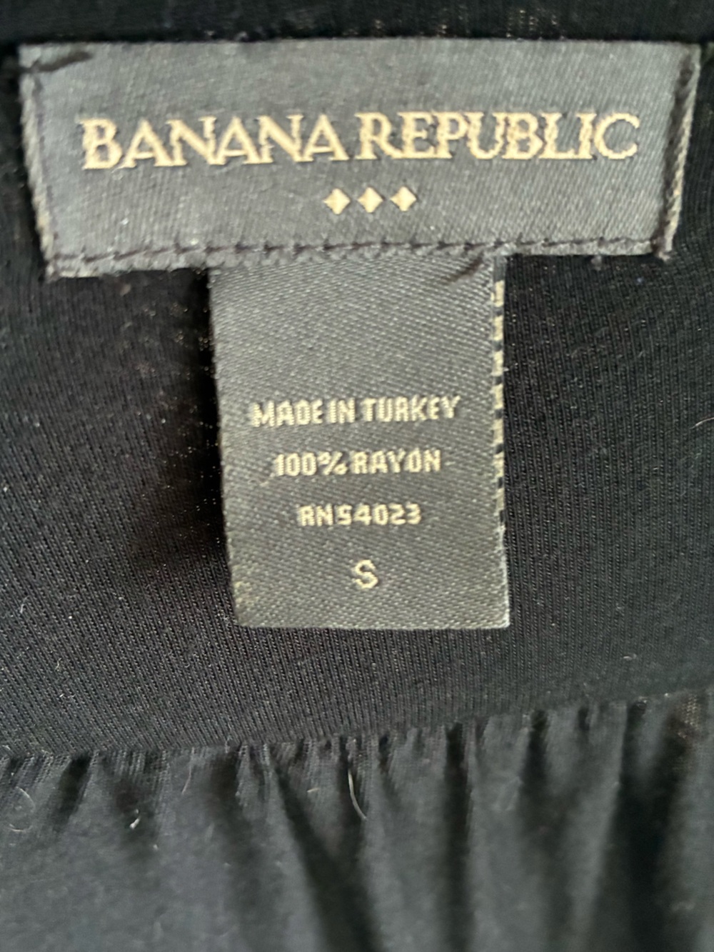 Vintage Banana Republic Fall 2007 Black Rayon Wrap Dress - Picture 3 of 4